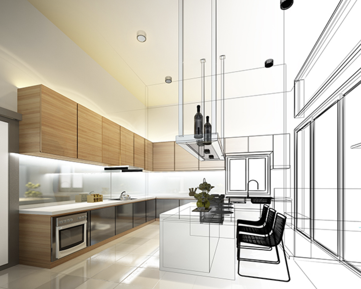 Kitchen design process from concept to completion showing our professional planning and design expertise